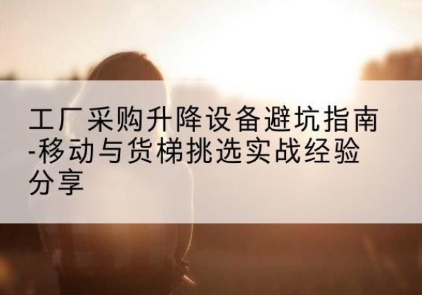 大安移动式升降机怎么选-工厂采购升降设备避坑指南-移动与货梯挑选实战经验分享